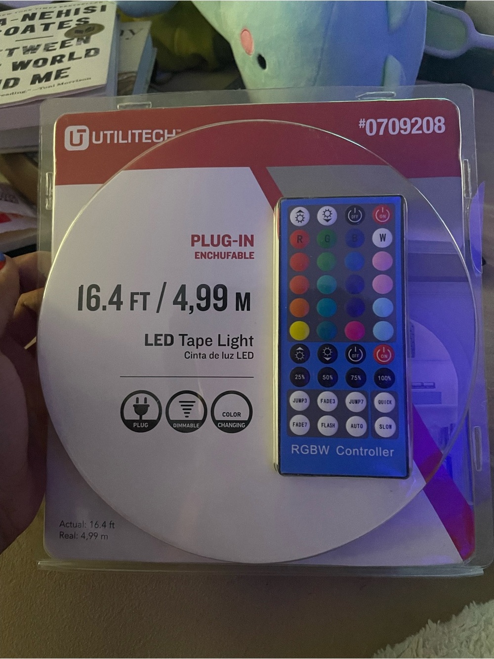 RGBW 16.4 ft LED Tape Light with Remote - White